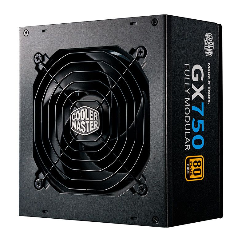 Fonte Cooler Master GX750 Gold, 750W, Full Modular, 80 Plus Gold, Preto, MPE-7501-AFAAG-W1