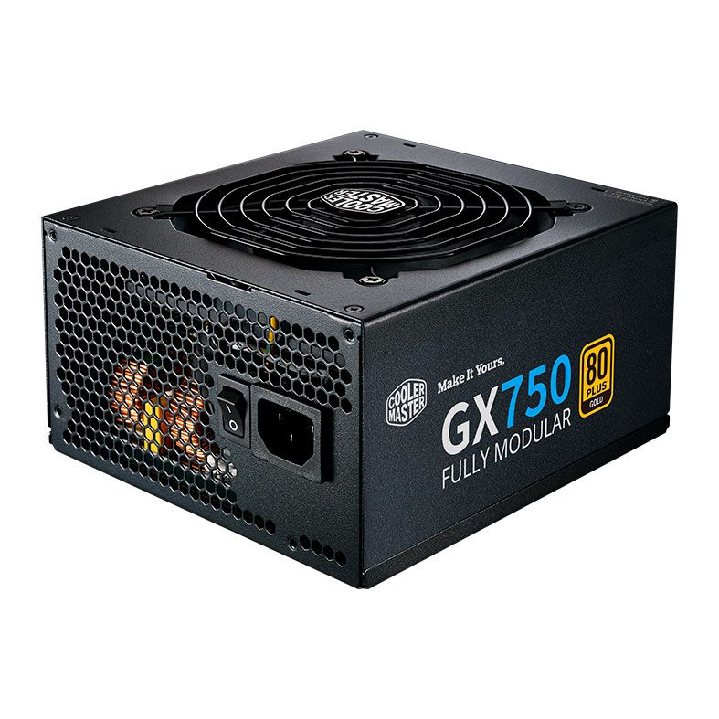 Fonte Cooler Master GX750 Gold, 750W, Full Modular, 80 Plus Gold, Preto, MPE-7501-AFAAG-W1