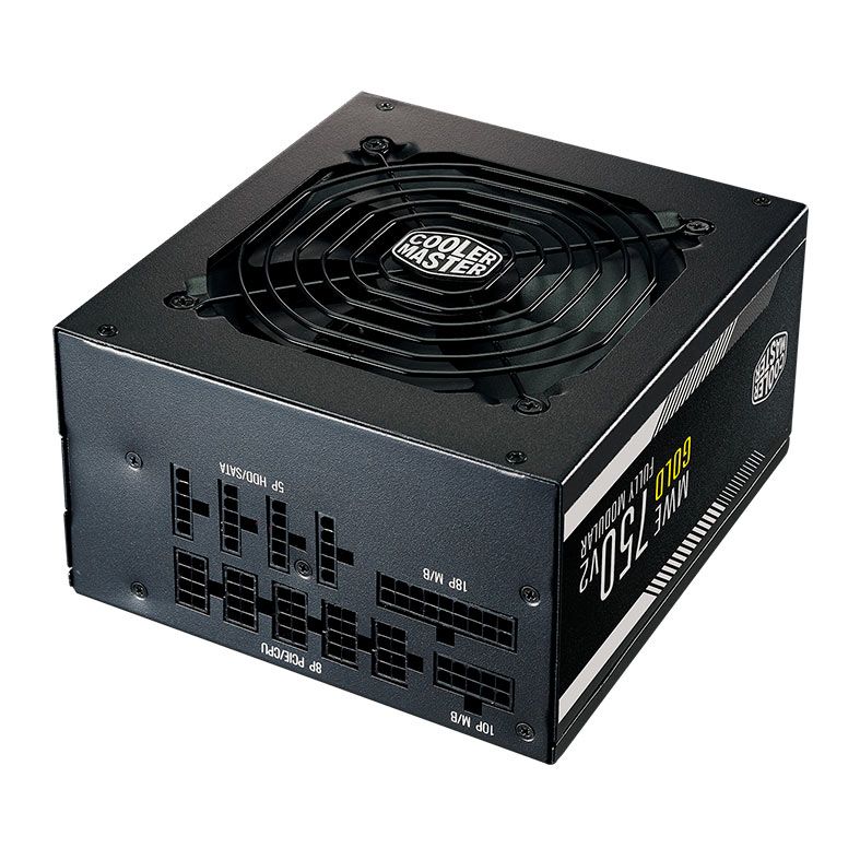 Fonte Cooler Master MWE 750 Gold V2, 750W, Full Modular, 80 Plus Gold, Preto, MPE-7501-AFAAG-WO