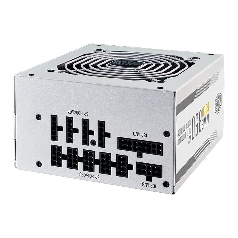 Fonte Cooler Master MWE Gold V2 850, 850W, Full-Modular, 80 Plus Gold, Branca, MPE-8501-AFAAG-GWO