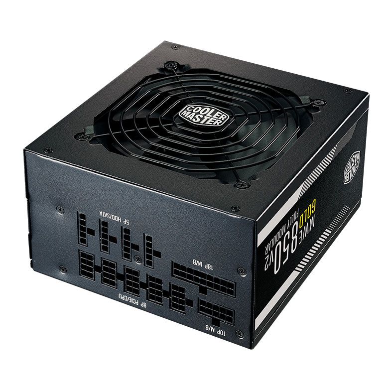 Fonte Cooler Master MWE 850 Gold V2, 850W, Full Modular, 80 Plus Gold, Preto, MPE-8501-AFAAG-WO