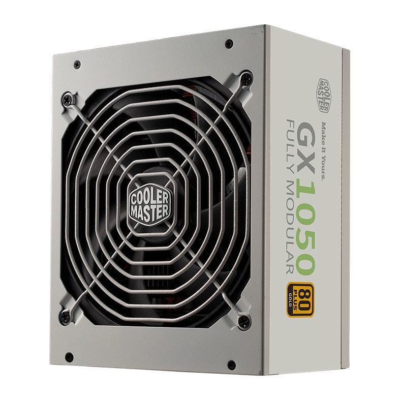 Fonte Cooler Master GX 1050 Gold, 1050W, ATX 3.0, PCI-E 5.0, Full Modular, 80 Plus Gold, Branca, MPE-A501-AFCAG-3GB1