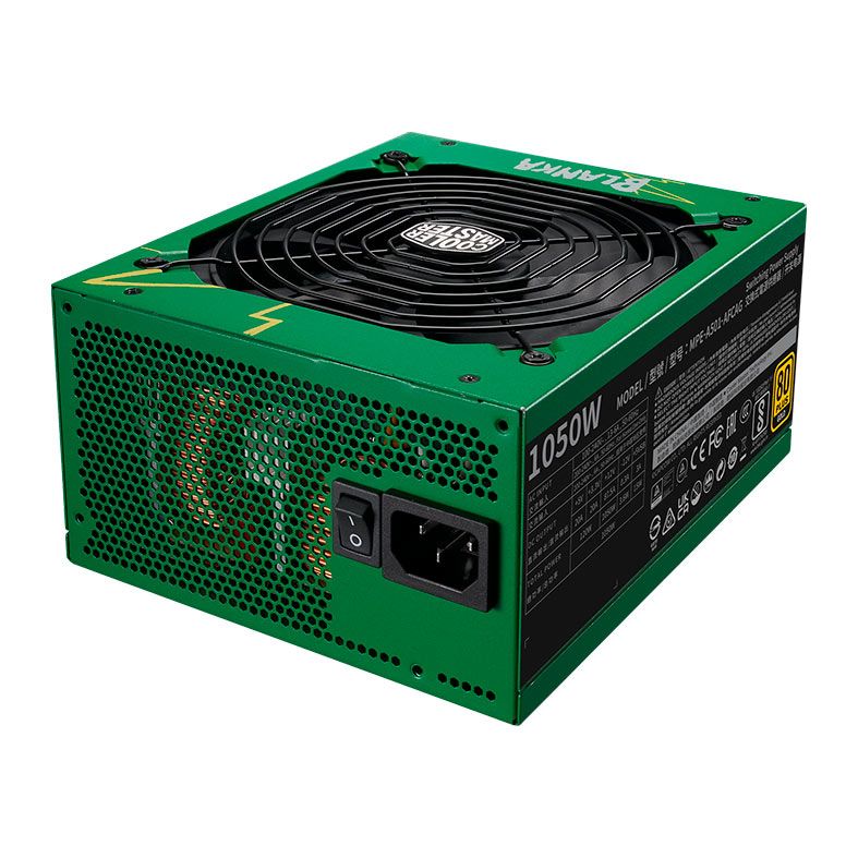 Fonte Cooler Master MWE Gold V2 1050 Street Fighter 6 Blanka, 1050W, PCI-e 5.0, Full Modular, 80 Plus Gold, Verde, MPE-A501-AFCAG-3VWO