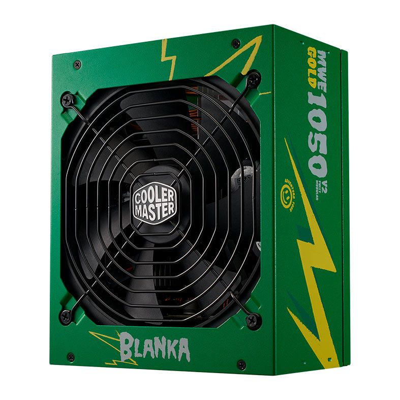 Fonte Cooler Master MWE Gold V2 1050 Street Fighter 6 Blanka, 1050W, PCI-e 5.0, Full Modular, 80 Plus Gold, Verde, MPE-A501-AFCAG-3VWO