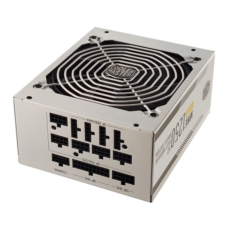 Fonte Cooler Master MWE Gold V2 1250, 1250W, PCI-e 5.0, Full Modular, 80 Plus Gold, Branca, MPE-C501-AFCAG-3GWO
