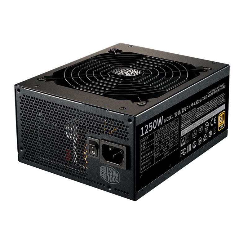 Fonte Cooler Master MWE Gold V2 1250, 1250W, PCI-e 5.0, Full Modular, 80 Plus Gold, Preta, MPE-C501-AFCAG-3WO
