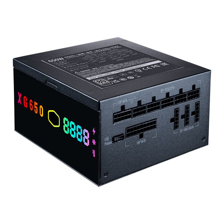 Fonte Cooler Master XG Plus 650 Platinum, 650W, ARGB, Full Modular, 80 Plus Platinum, Preto, MPG-6501-AFBAP-XWO