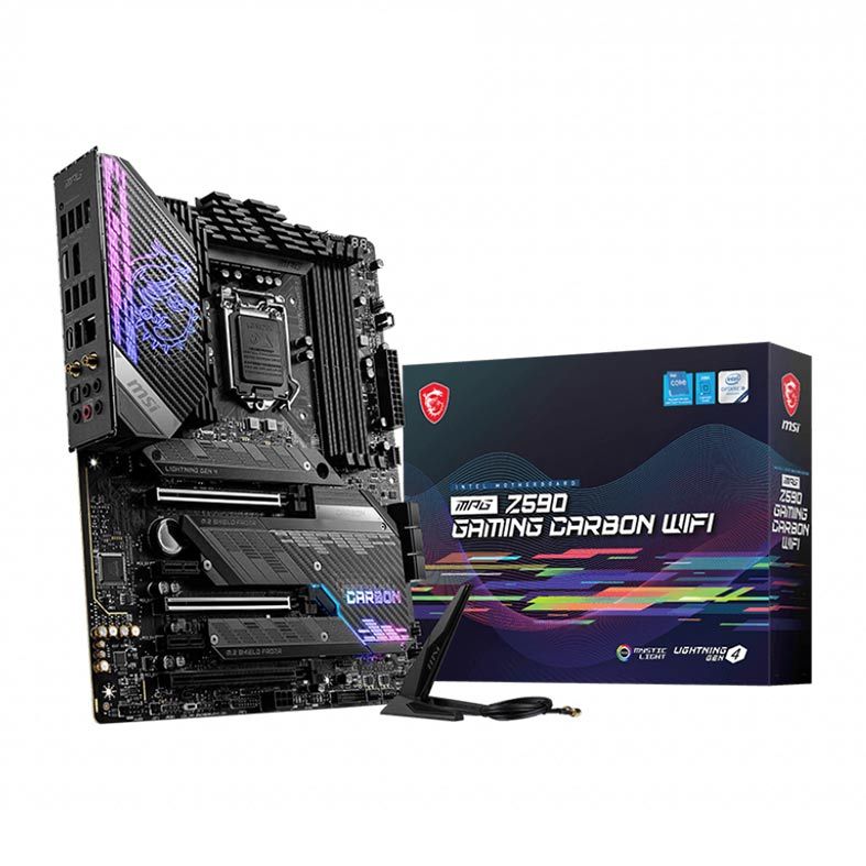 Placa Mae MSI MPG Z590 Gaming Carbon Wifi, DDR4, Socket LGA1200, ATX, Chipset Intel Z590, MPG Z590 GAMING CARBON WIFI