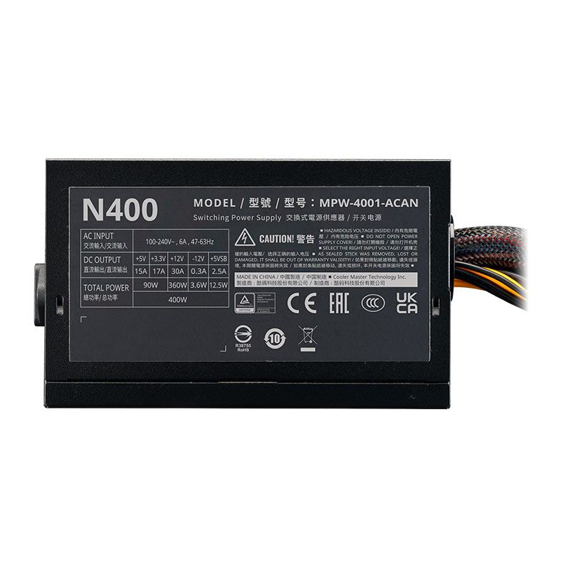 Fonte Cooler Master Elite Nex N400, 400W, Preto, MPW-4001-ACAN-BBR