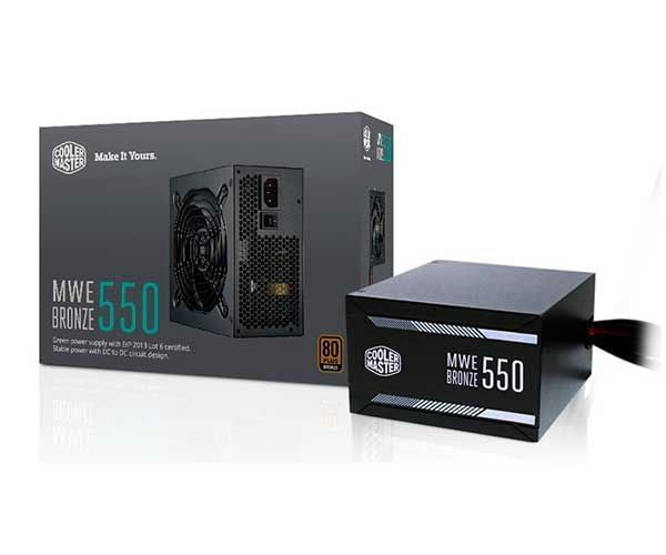 Fonte Cooler Master MWE 550 80 Plus Bronze, MPX-5501-ACAAB-WO