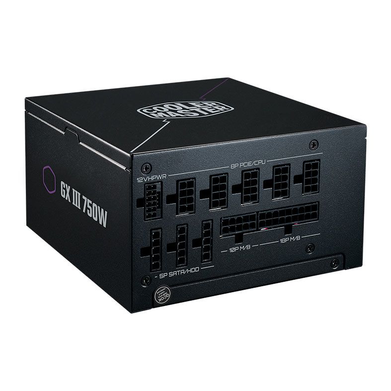 Fonte Cooler Master GX III 750 Gold, 750W, PCI-e 5.0, Full Modular, 80 Plus Gold, Preto, MPX-7503-AFAG-BBR