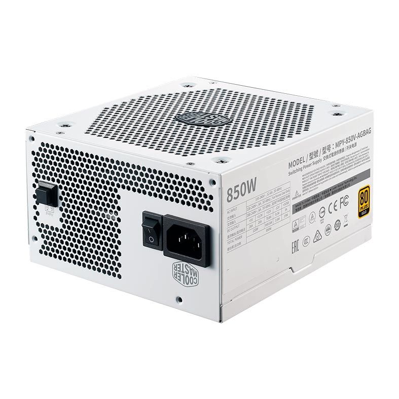 Fonte Cooler Master V850 Gold V2 White Edition Full-Modular 80 Plus Gold, MPY-850V-AGBAG-WO