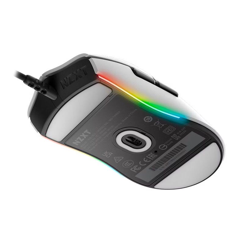 Mouse Gamer NZXT Lift, RGB, 16000DPI, 6 Botoes, Branco, MS-1WRAX-WM