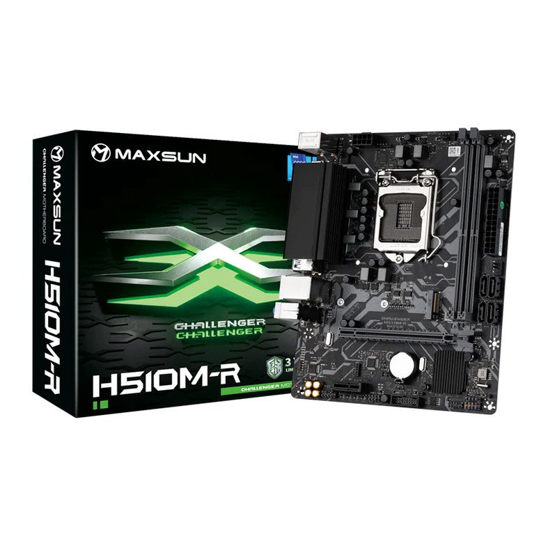 Placa Mae Maxsun Challenger H510M-R V2, DDR4, LGA1200, M-ATX, Chipset Intel H510, MS-CHALLENGER-H510M-R-V2