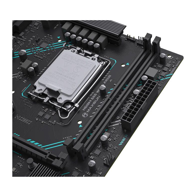 Placa Mae Maxsun MS-H610M 666 WiFi6 ARGB, DDR4, LGA1700, M-ATX, Chipset Intel H610, MS-H610M-666-WF6-ARGB