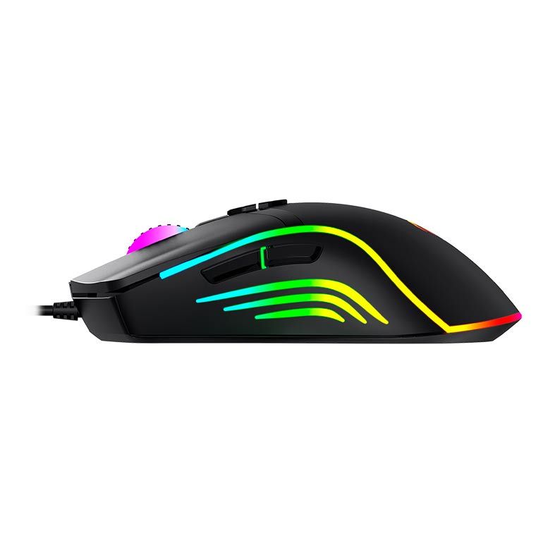 Mouse Gamer Havit MS1026 6400DPI Preto RGB, MS1026