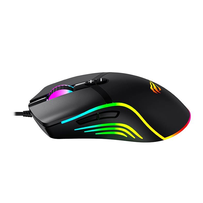 Mouse Gamer Havit MS1026 6400DPI Preto RGB, MS1026