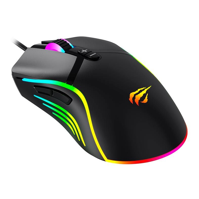 Mouse Gamer Havit MS1026 6400DPI Preto RGB, MS1026