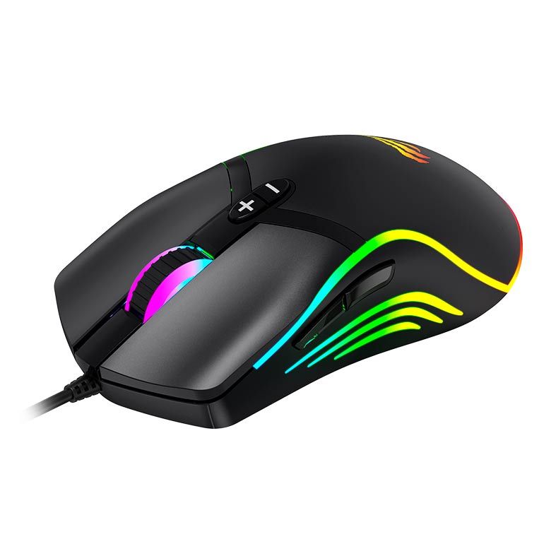 Mouse Gamer Havit MS1026 6400DPI Preto RGB, MS1026