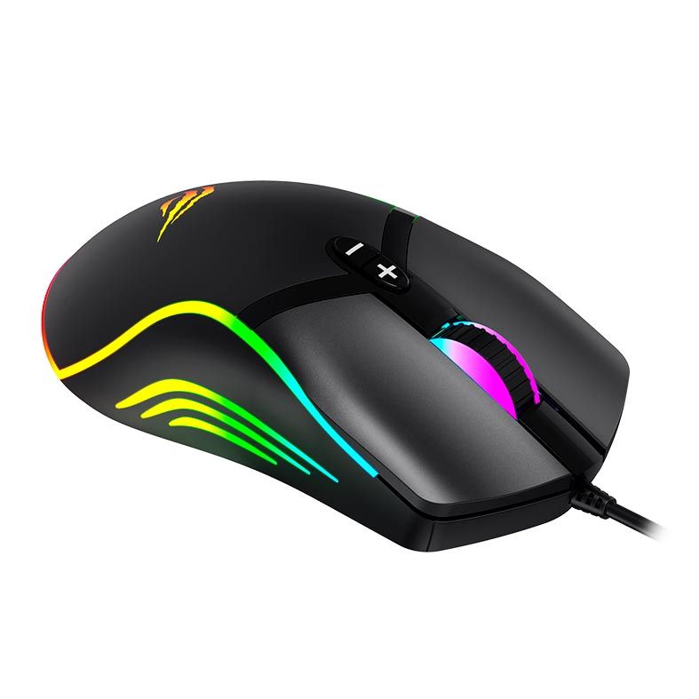 Mouse Gamer Havit MS1026 6400DPI Preto RGB, MS1026