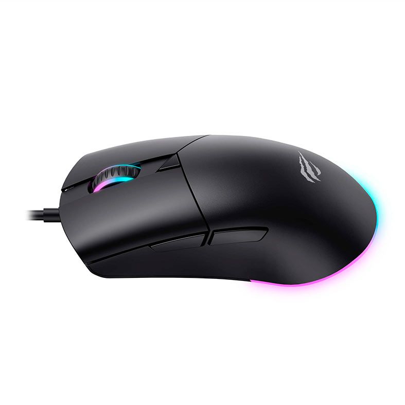 Mouse Gamer Havit MS1038, RGB, 8000DPI, 7 Botoes, Preto, MS1038