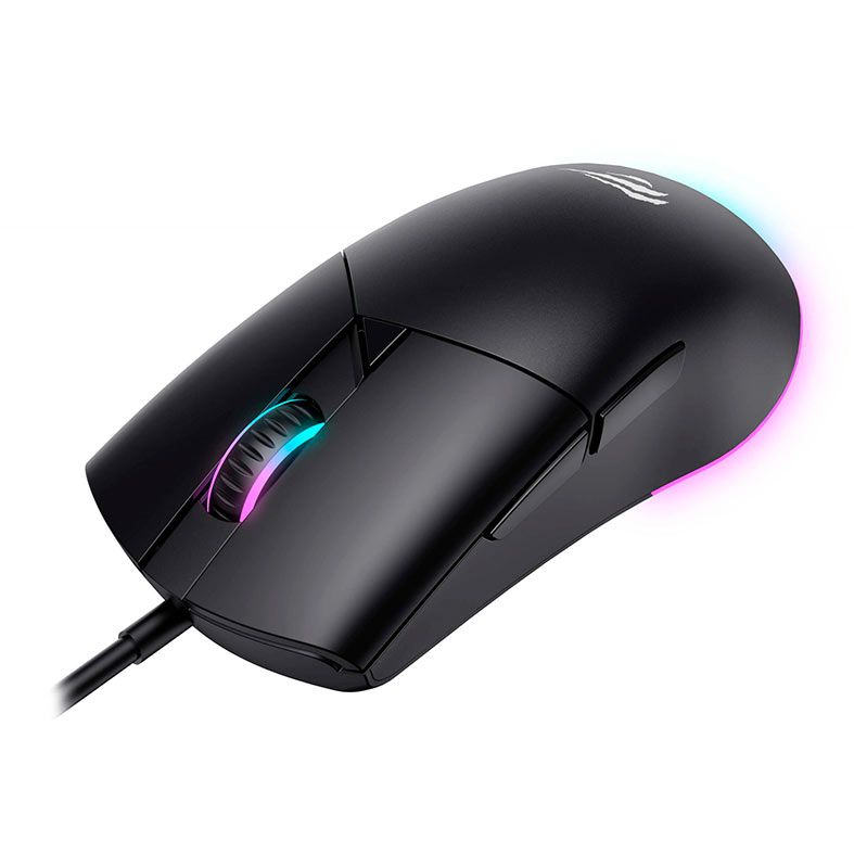 Mouse Gamer Havit MS1038, RGB, 8000DPI, 7 Botoes, Preto, MS1038