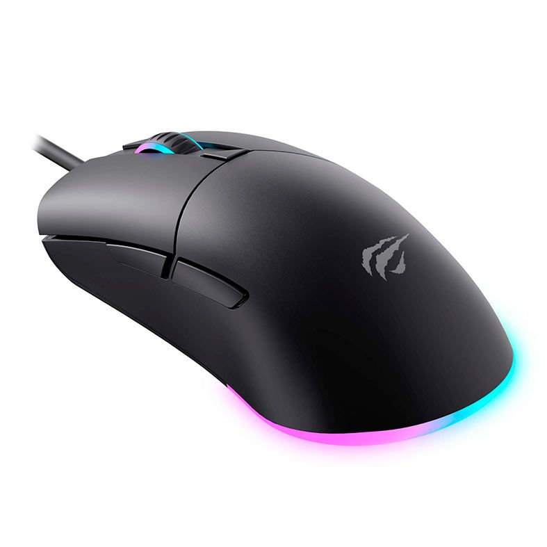 Mouse Gamer Havit MS1038, RGB, 8000DPI, 7 Botoes, Preto, MS1038