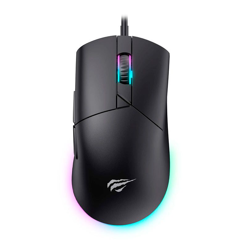 Mouse Gamer Havit MS1038, RGB, 8000DPI, 7 Botoes, Preto, MS1038