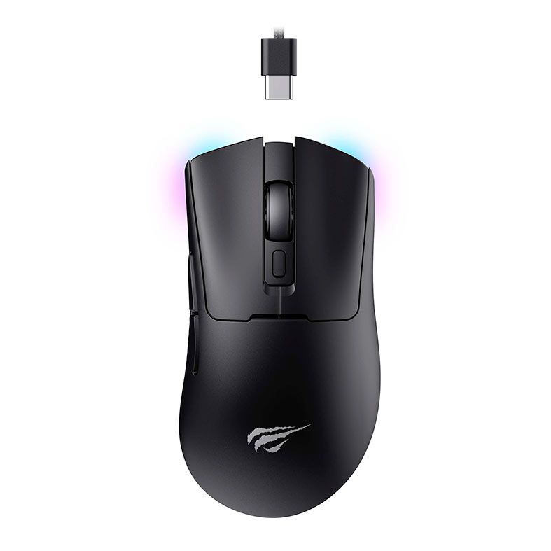 OPENBOX Mouse Gamer Havit MS966SE, RGB, 10000PI, 6 Botoes, Wireless, Preto, MS966SE-BLK
