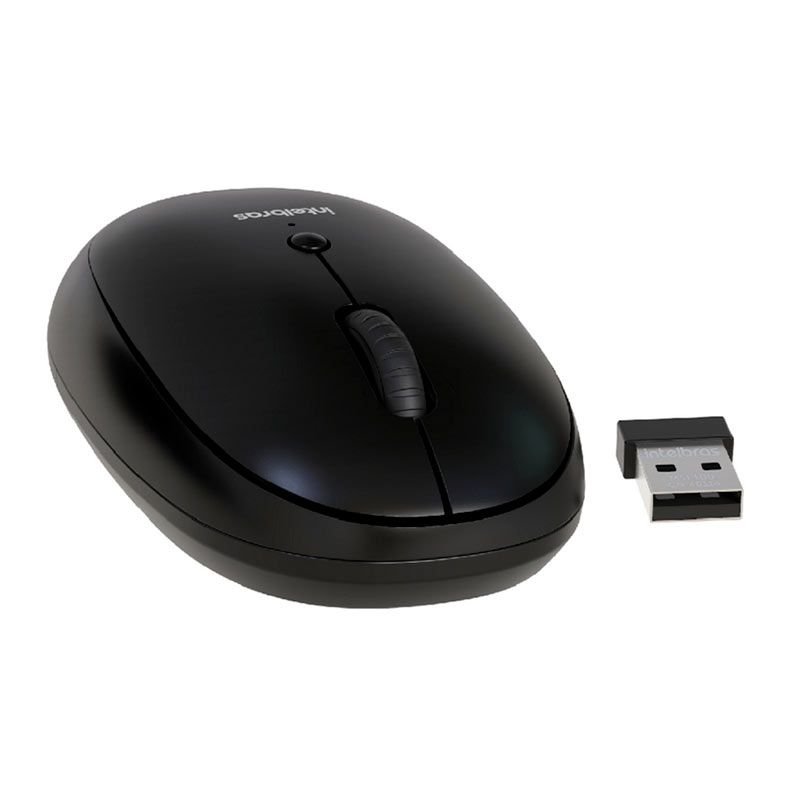 Mouse Wireless Intelbras MSI 100, 2400DPI, Preto, MSI100-PRETO