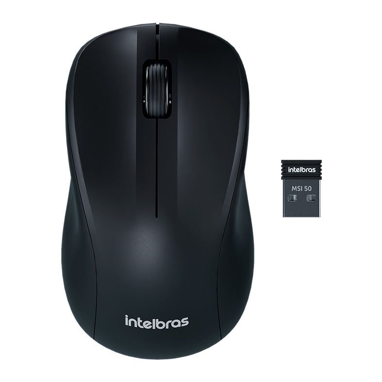 Mouse Wireless Intelbras MSI 50, 1200DPI, Preto, MSI50-PRETO
