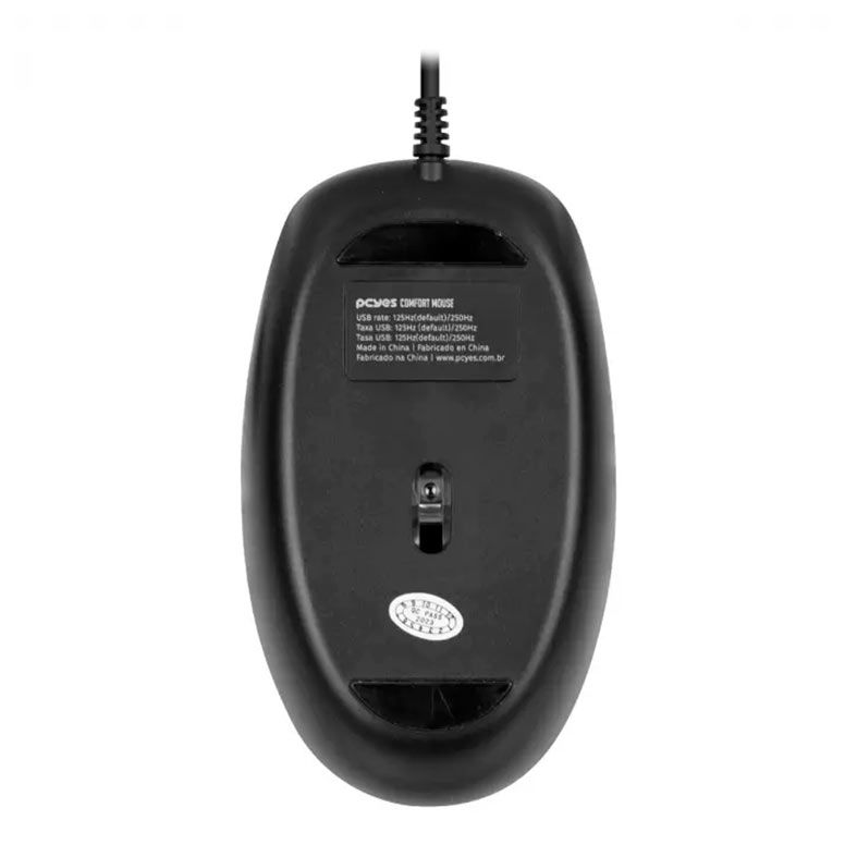Mouse Pcyes Soft Silent Click, 1200DPI, Preto, MSSC01