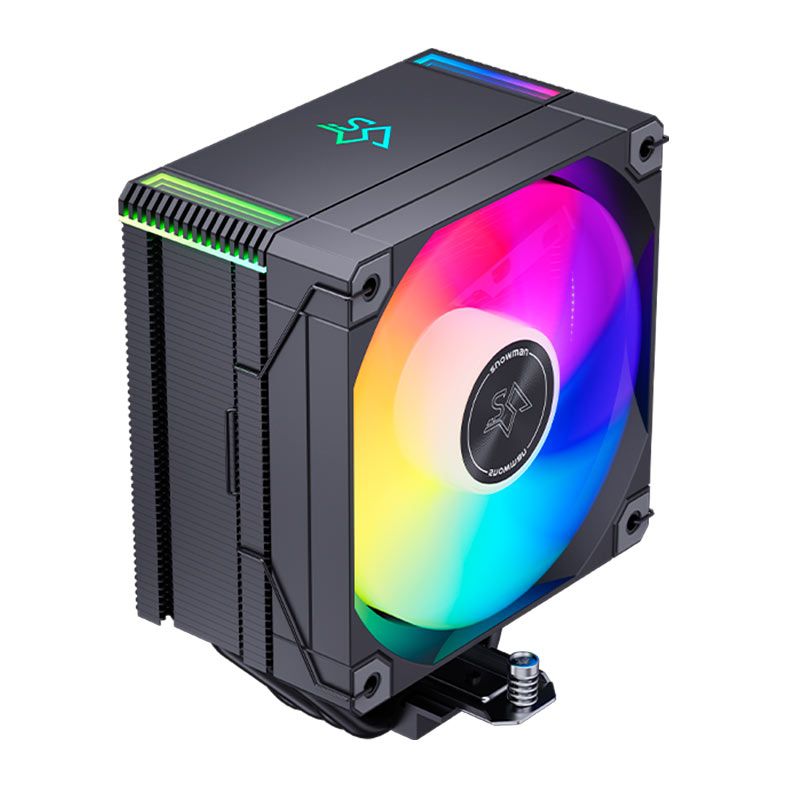 Cooler Para Processador Snowman MT6 V4, ARGB, 120mm, Preto, MT6-V4-BK