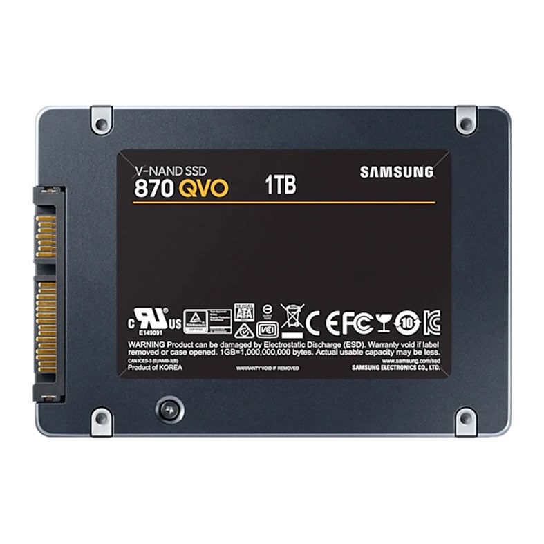 SSD Samsung 870 QVO, 1TB, 2.5, Sata III 6GB/s Leitura 560 MB/s, Gravacao 530 MB/s, MZ-77Q1T0BW