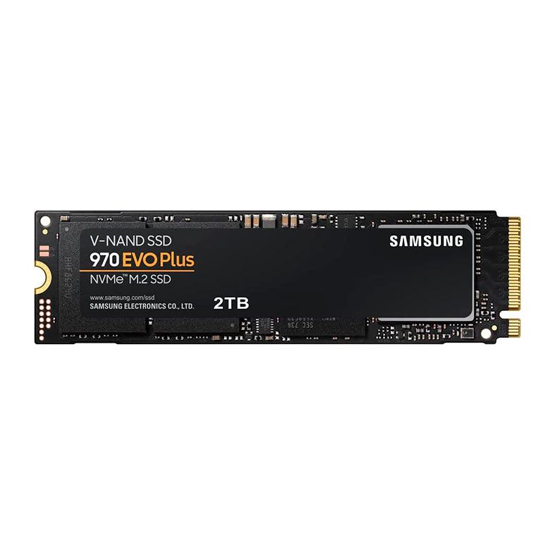 SSD Samsung 970 EVO Plus, 2TB, M.2 2280, PCIe NVMe, Leitura 3500 MB/s, Gravacao 3300 MB/s, MZ-V7S2T0B/AM