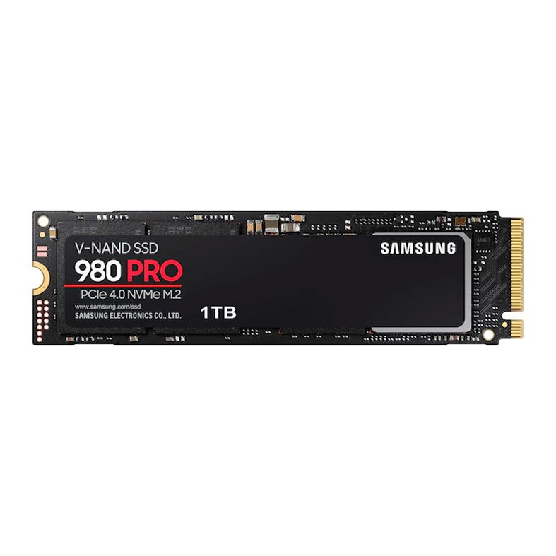SSD Samsung 980 PRO, 1TB, M.2 2280, PCIe NVMe, Leitura 7000 MB/s, Gravacao 5000 MB/s, MZ-V8P1T0