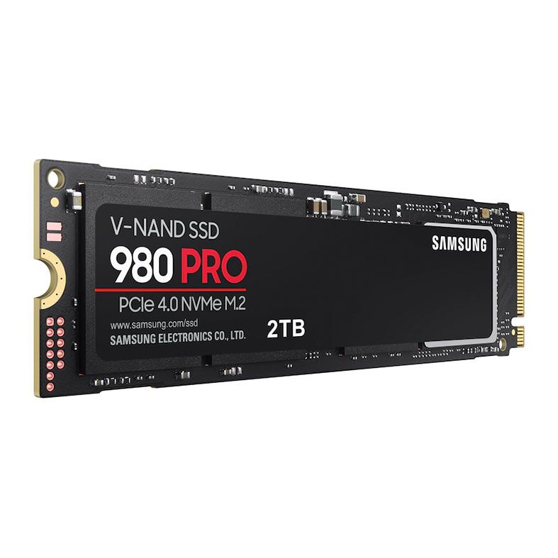 SSD Samsung 980 PRO, 2TB, M.2 2280, PCIe NVMe, Leitura 7000 MB/s, Gravacao 5100MB/s, MZ-V8P2T0