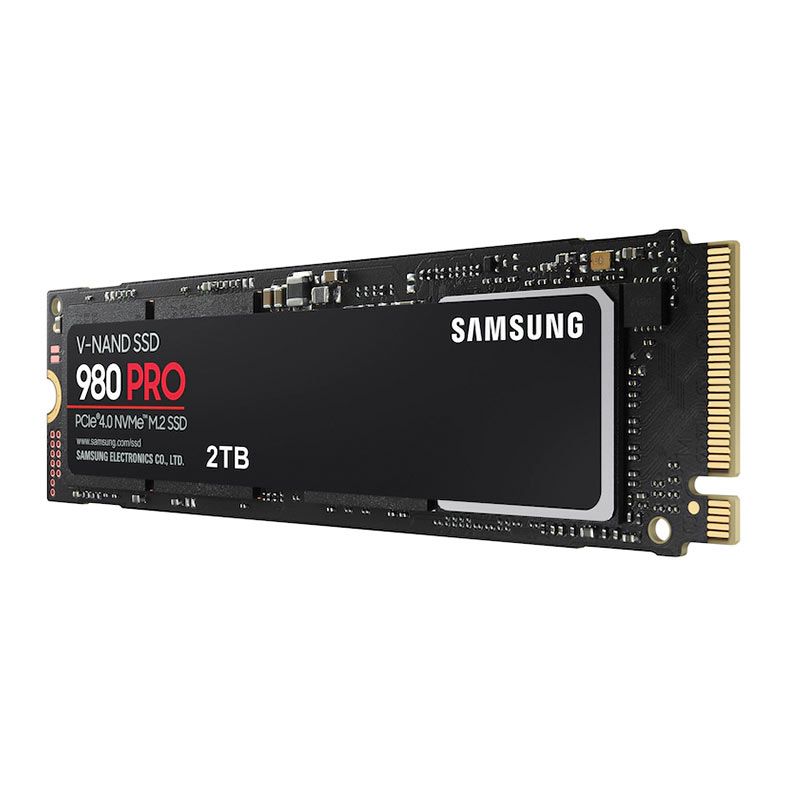 SSD Samsung 980 PRO, 2TB, M.2 2280, PCIe NVMe, Leitura 7000 MB/s, Gravacao 5100MB/s, MZ-V8P2T0