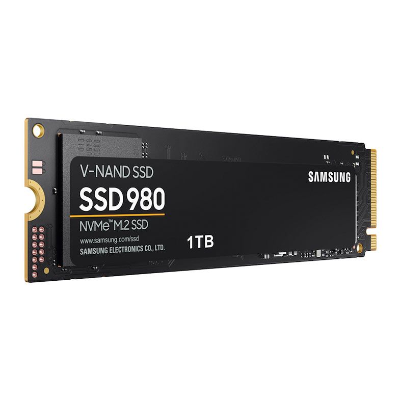 SSD Samsung 980, 1TB, M.2 2280, PCIe NVMe, Leitura 3500 MB/s, Gravacao 3000MB/s, MZ-V8V1T0