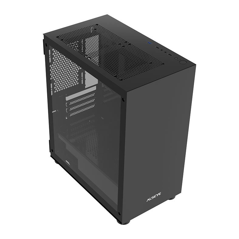 Gabinete Gamer Alseye N2, Mid-Tower, Lateral de Vidro, Preto, N2BK-ALSEYE