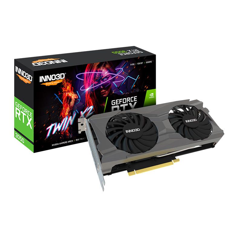 Placa de Video INNO3D GeForce RTX 3050 Twin X2, 8GB, GDDR6, 128-bit, N30502-08D6-1190VA42