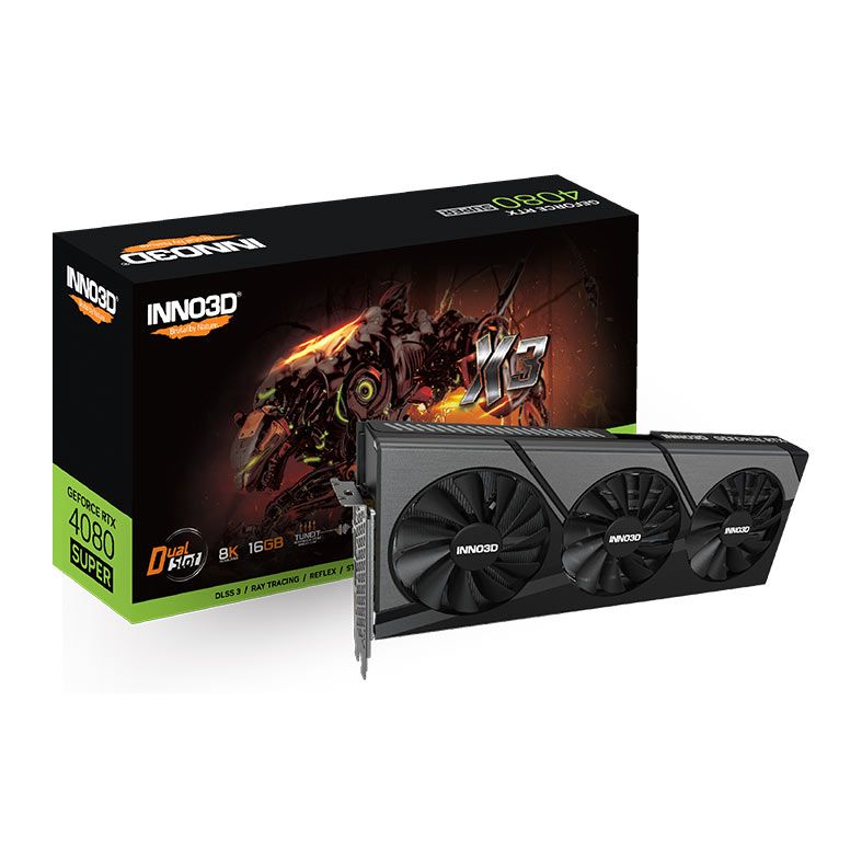Placa de Video INNO3D GeForce RTX 4080 Super X3, 16GB, GDDR6X, 256-bit, N408S3-166X-18703552