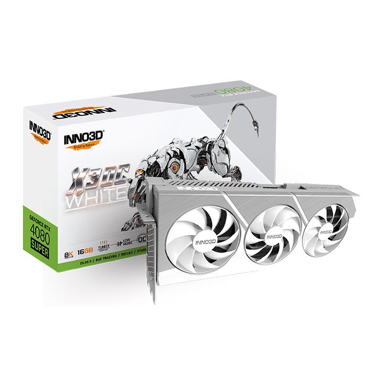 Placa de Video INNO3D GeForce RTX 4080 Super X3 OC White Placa de Video INNO3D GeForce RTX 4080 Super X3 OC White