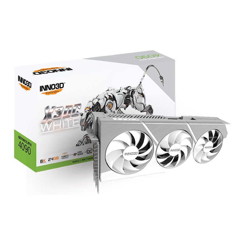 Placa de Video INNO3D GeForce RTX 4090 X3 OC White, 24GB, GDDR6X, 384-bit, N40903-246XX-18333259