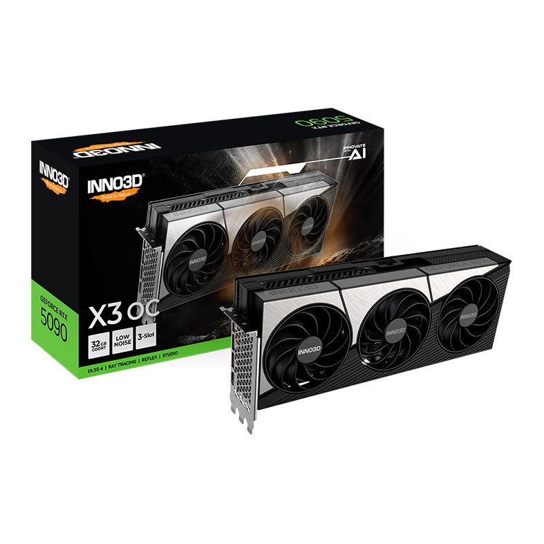 Placa de Video INNO3D GeForce RTX 5090 X3 OC, 32GB, GDDR7, 512-bit, N50903-32D7X-17593928