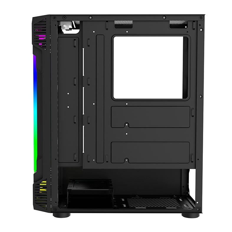 Gabinete Gamer Alseye N90, RGB, Mid-Tower, Lateral de Vidro, Preto, N90-BK