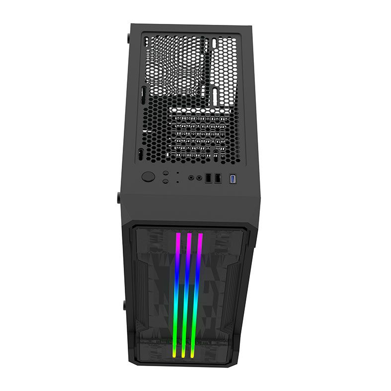 Gabinete Gamer Alseye N90, RGB, Mid-Tower, Lateral de Vidro, Preto, N90-BK