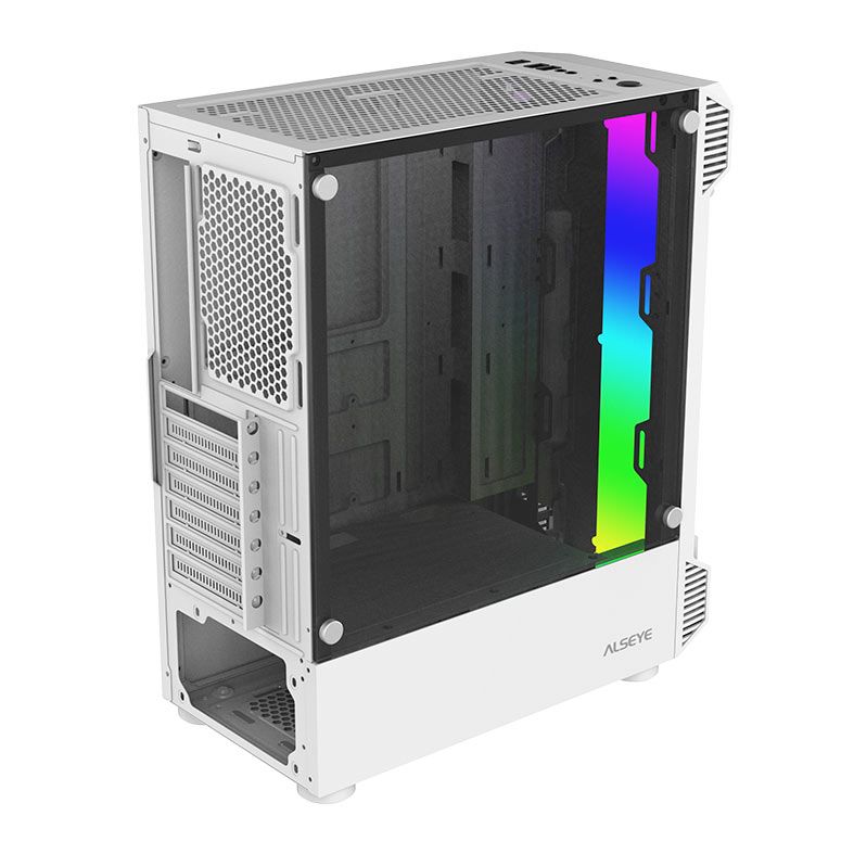 Gabinete Gamer Alseye N90, Mid-Tower, Lateral de Vidro, Branco, N90-WH