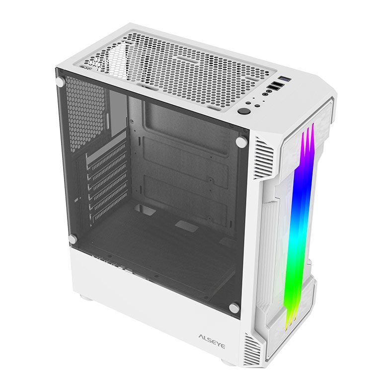 Gabinete Gamer Alseye N90, Mid-Tower, Lateral de Vidro, Branco, N90-WH