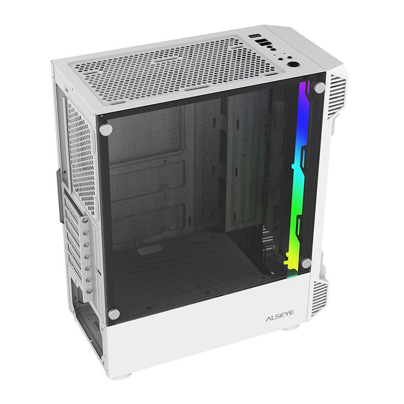 Gabinete Gamer Alseye N90, Mid-Tower, Lateral de Vidro, Branco, N90-WH